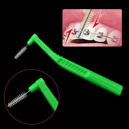 Angzhili Portable Orthodontic Toothbrush Kit for Braces, Dental Care Kit with Interdental Brush, Dental Wax, Floss,