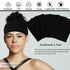 Wide Stretch Headbands for Women, Boho Hair Bands, Turban Workout Hairband, Black 6 Pack
