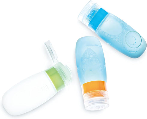 Squeeze It Trio - TSA-Approved Travel Bottles, Leakproof Silicone Containers for Toiletries and Essential Liquids