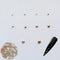 NAIL ANGEL 1000pcs/bag Nail Art Round Metal Studs in Different Sizes, Gold and Silver Color 10011