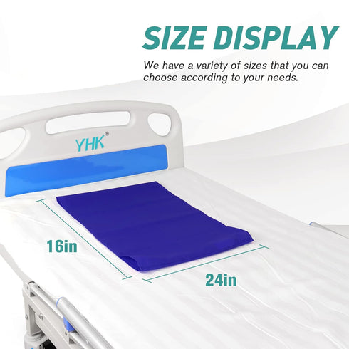 Tubular Slide Sheet for Patient Transfer, 24" x 16" Blue Sliding Draw Sheets for Elderly, Hospital Bed, Home Care