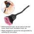 Rose Shaped Nail Dust Brush, Long Handle Nail Powder Brush for Makeup & Manicure Dust Remover Brush for Clean (Black +