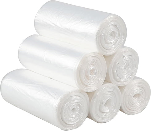 Ziglous 13 Gallons Kitchen Garbage Bin Liner, Clear Trash Bags, 150 Counts, 6