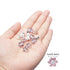YISSION 20Pcs Mini Rhinestone Flower Hair Clips, Cute Pink Hair Pins for Girls and Women