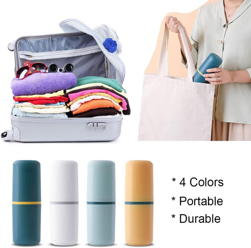 1 Pcs Travel Toothbrush Holder Plastic Case for Normal and Electric Toothbrushes, Portable for Travel