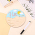 lasuroa 5.9 Inch Baby Announcement Sign, Cute Sun Style Wooden Hello World Newborn Sign Baby Name Plaque for Nursery