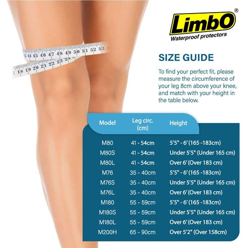 Waterproof Cast and Bandage Protector - Half Leg (M180, Weight: 224-308 pounds)
