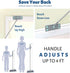 Broom and Mop Set, 3-in-1 Detachable Combo for House Cleaning, Collapsible Broom and Mop with Extension Pole