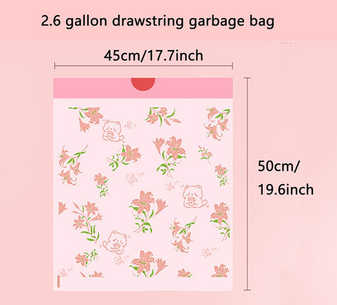 YIHUANYIFA 4 156pcs Gallon Small Trash Bags Tearing-Free Drawstring for Bathroom Office Home Bedroom Trash Can