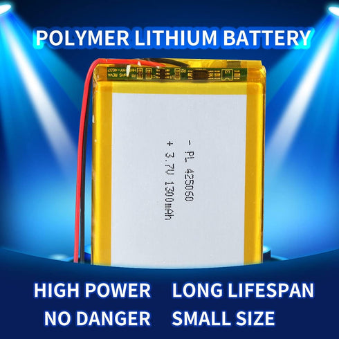 YTKavq 3.7V 1300mAh 425060 2P 2.0mm Battery Lithium Polymer Ion Rechargeable Li-ion Li-Po Battery with PH Pitch