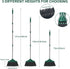 Heavy Duty Broom: Indoor Outdoor Commercial Broom with 50 inches Long Handle, Perfect for Home, Kitchen, Office, Black