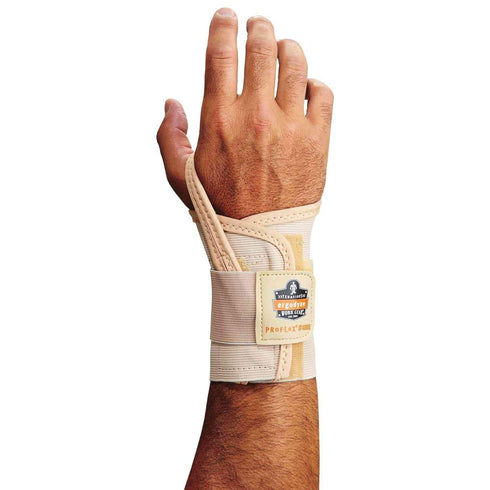 Ergodyne ProFlex 4000 Single Strap Wrist Support, Tan, Small, Right Hand, Model 70102