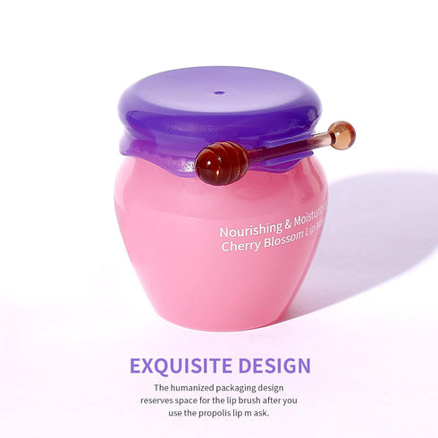 KISSIO Honey and Cherry Lip Mask Set, Repair Lips Day and Night, Hydrating Lip Balm, 2 pcs