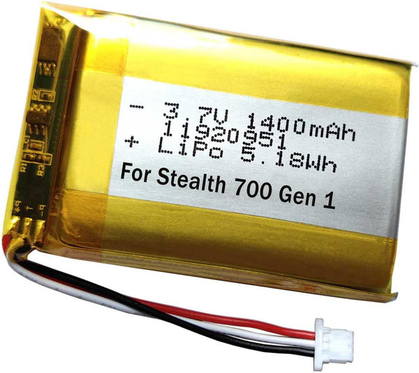 1400mAh 3.7V Battery Replacement for Turtle Beach Stealth 700X, 600X, 600P, 500P Headset