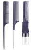 PERFEHAIR Teasing Comb for Fine Hair, 3-Pack Rat Tail Backcombing Volumizing Tools for Women