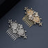 Women's Rhinestone Crystal Vine Bridal Comb, Wedding or Prom Hair Side Accessory in Silver Color