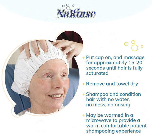 No-Rinse Shampoo Cap by Cleanlife Products, Microwaveable, Rinse-Free, Latex-Free