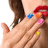 JERCLITY 20 Sheets Candy Color Marbling Nail Polish Strips with Nail File for DIY Nail Art Manicure Kit