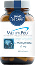 MethylPro 10mg L-Methylfolate - 30 Capsules, Professional Strength Supplement for Brain Support & Immune Health