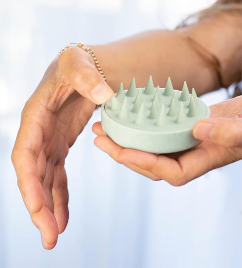 Scalp and Head Massager Shampoo Brush for Hair Growth, Dandruff and Dry Scalp (Green)