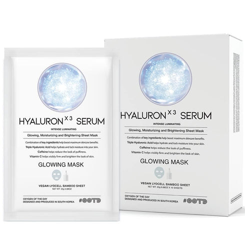 Triple Hyaluron Hydrating Mask for Dry and Sensitive Skin, 10EA, Korean Vegan Beauty