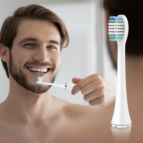 Harobey Pack 5 Replacement Toothbrush Heads Compatible with AquaSonic Black Series, Vibe Series, Black Series Pro