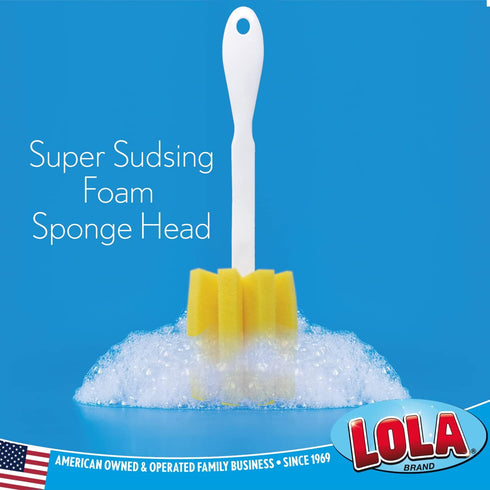 Lola Products Glass & Jar Sponge Brush, Star Shaped, Foam Material, Dishwasher Safe, Non-Scratch, Perfect for Glasses, Jars, Mugs, Bottles. 6 Pack by LOLA