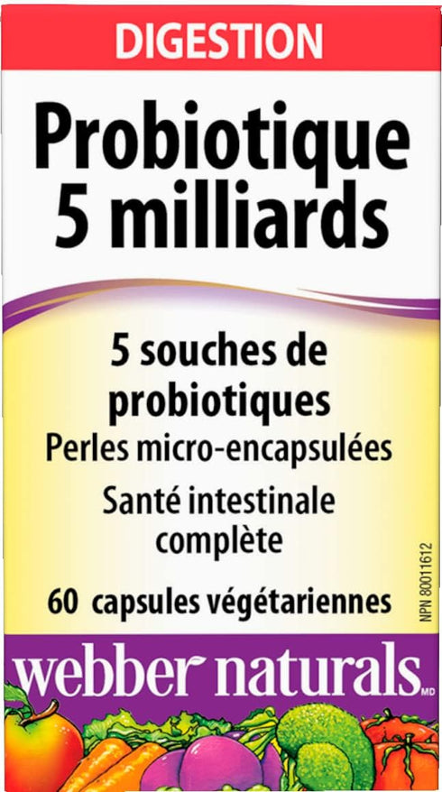 Webber Naturals Complete Probiotic, Multi Strain, 5 billion active cells, 60 capsules