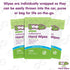 Packs, 30 (Pack 3) Antibacterial Hand Wipes by Boogie, Alcohol Free, Hypoallergenic and Moisturizing Aloe, Hand Wipes