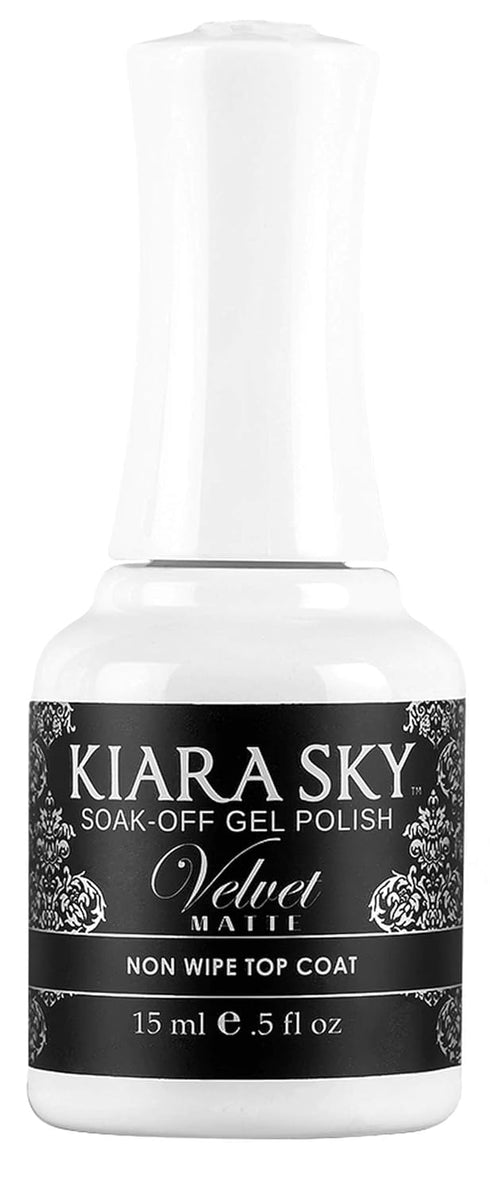 KIARA SKY Velvet Matte Gel Top Coat 0.5 oz - Non-Wipe LED UV Soak Off Formula