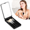 Travel Makeup Brush Set with LED Light Mirror - Portable Makeup Brush Set for Foundation and Powder