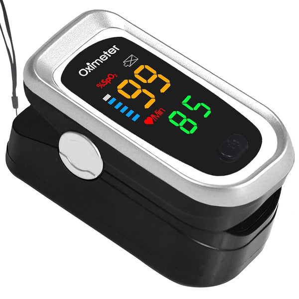 Fingertip Pulse Oximeter, Heart Rate Monitor with Large LED Display, Accurate SPo2 Reading for Adults and Kids