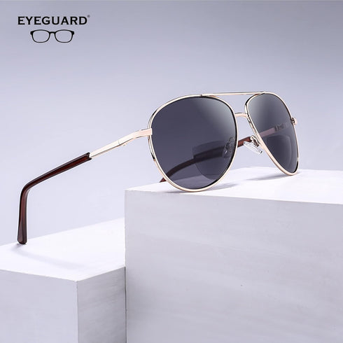 EYEGUARD Unisex Classic Style Bifocal Sunglasses Readers, UV400 Protection Outdoor Reading Glasses