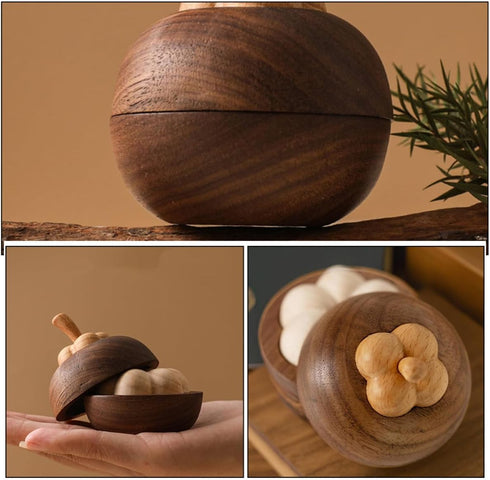 Mipcase Wooden Aromatherapy Diffuser Stand for Essential Oils Black Walnut Solid Wood Aroma Diffuser for Home Indoor