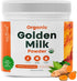 Organic Golden Milk Powder (Leche Dorada organica) with Turmeric, Ginger, Curcumin, Cinnamon, KSM66 Ashwagandha, Tulsi