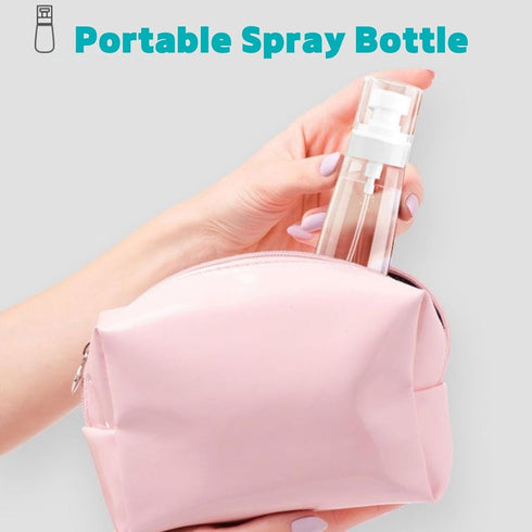 Spray Bottle Travel, 2OZ /60ML Fine Mist Spray Bottles, 3PCS Mini Plastic Containers for Hairspray and Cosmetic Perfume