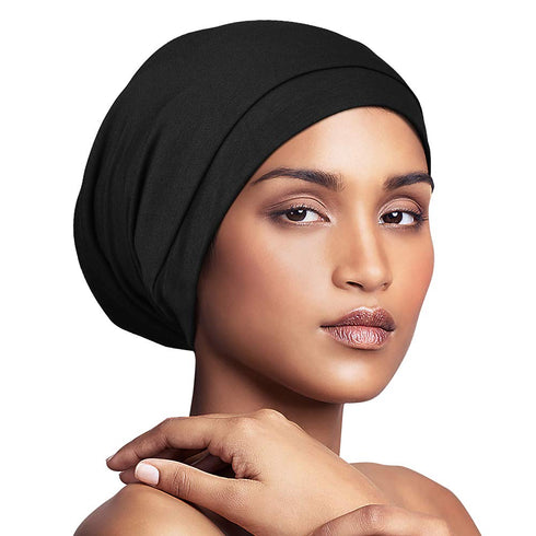 Satin Bonnet for Curly Hair, Natural Hair Braids Women Slouchy Beanie Hat Lightweight