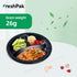 Reusable Plastic Plates, 3 Compartment Black Dinner Plates, Heavy Duty, Microwave Safe, BPA Free, Party Plates