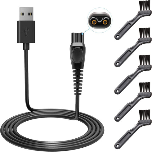 LinMei USB Charger Cord Fit for Philips Norelco QP2533 QP2520 QP2630 QP6510 QP6520 One Blade Trimmer HQ8505 HQ850 HQ840