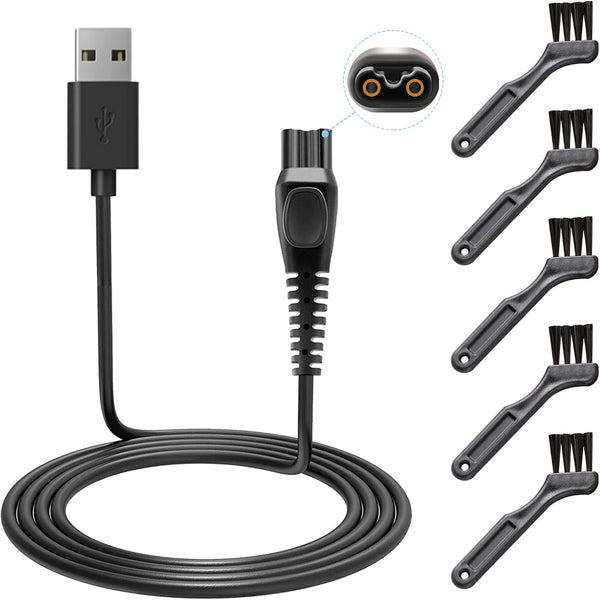 LinMei USB Charger Cord Fit for Philips Norelco QP2533 QP2520 QP2630 QP6510 QP6520 One Blade Trimmer HQ8505 HQ850 HQ840