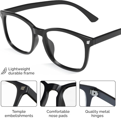 livho High Tech Blue Light Glasses - Advanced 99% Blue Light Blocking for Screen Fatigue & UV Protection