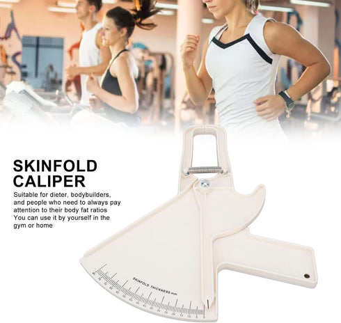 Body Fat Caliper, Professional Double Spring Skinfold Calipers & Body Fat Tape Measure Tool for Accurate Fitness