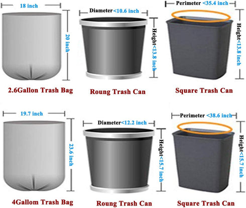 Lythor 2.6 150 Count Compostable Trash Bags, Gallon Small Disposable Compost Bags Garbage Bags Made from PSM