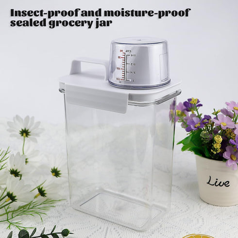 Laundry Detergent Dispenser for Laundry Room - For Detergent, Softener, Bleach, Powder, Soda, etc. (1800ml)