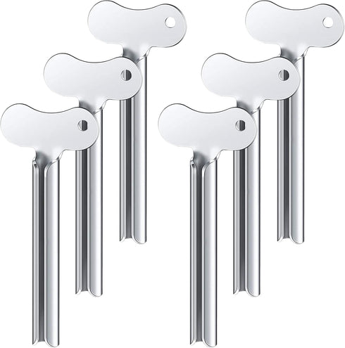 ZOCONE Toothpaste Squeezer, 6pcs Metal Tube Squeezer Key, Stainless Steel Toothpaste Roller for Paint, Cream, Cosmetic