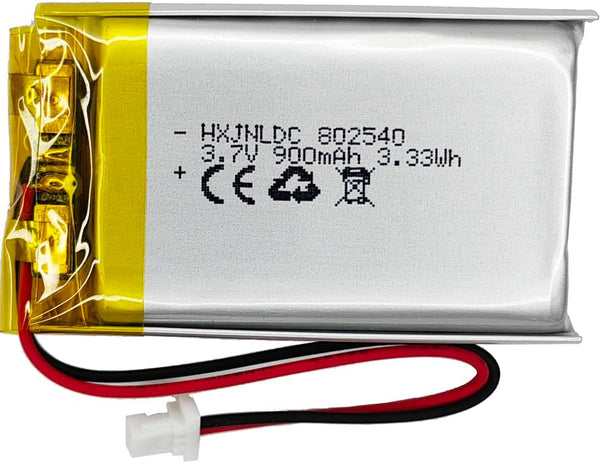 802540 3.7v 900mAh Lithium Battery for Sena 10S and 20S Series Bluetooth Headset Replacement