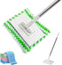 Mmxhn Mini Mop Snap Grip with 10 Reusable Pads, Quick Release Wet Dry