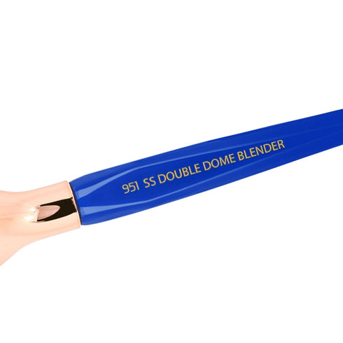 Bdellium Tools Professional Makeup Brush - Golden Triangle 951 Small Slanted Double Dome Blender, Vegan Synthetic