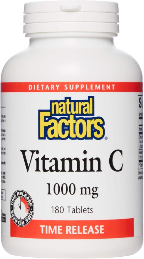 Natural Factors Vitamin C 1000 mg Time Release, 180 Tablets, Antioxidant Support for Immune Health