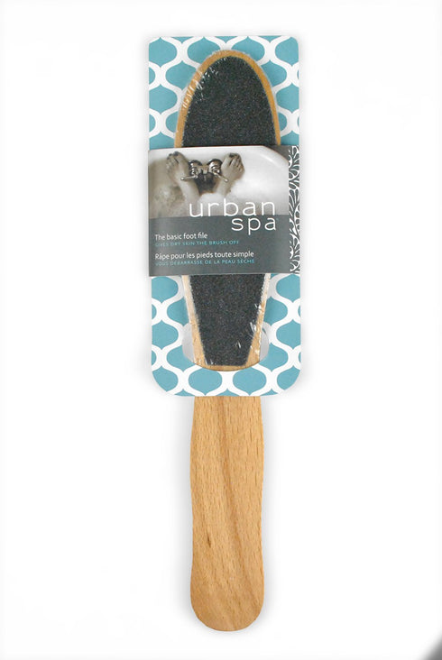 Urban Spa Wooden Foot File for Calluses, Pedicures, Heels, and Toes